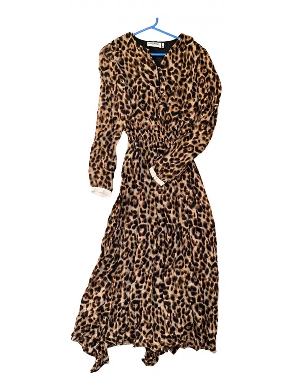 Essential Antwerp Leopard Print Long Sleeve Maxi Dress - Brown